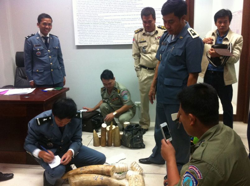 ivory 40692 Cảnh sát Campuchia vừa bắt 2 người Việt buôn lậu ngà voi từ châu Phi